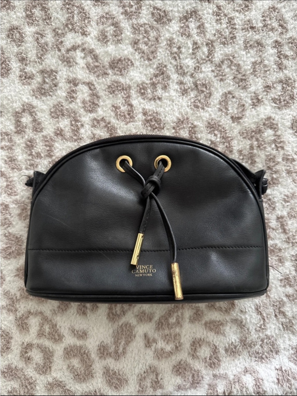 Vince Camuto Black Leather Crossbody Bag